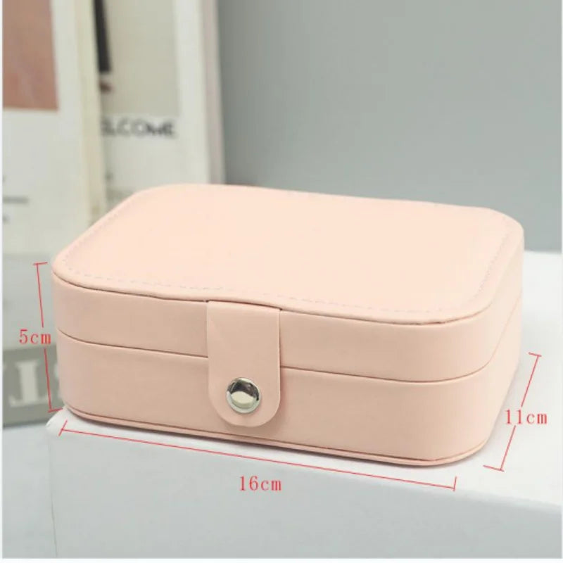 Double-Layer Jewelry Storage Box Portable Travel Jewelry Holder Organizer Storage Display Ring Necklace Stand For Jewelry